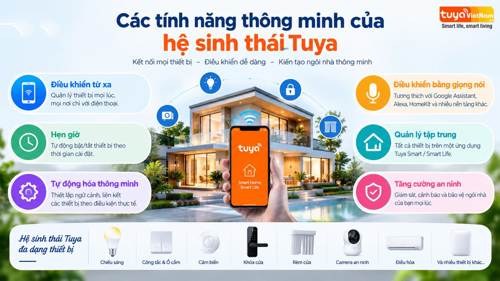 Cac tinh nang cua nha thong minh Tuya