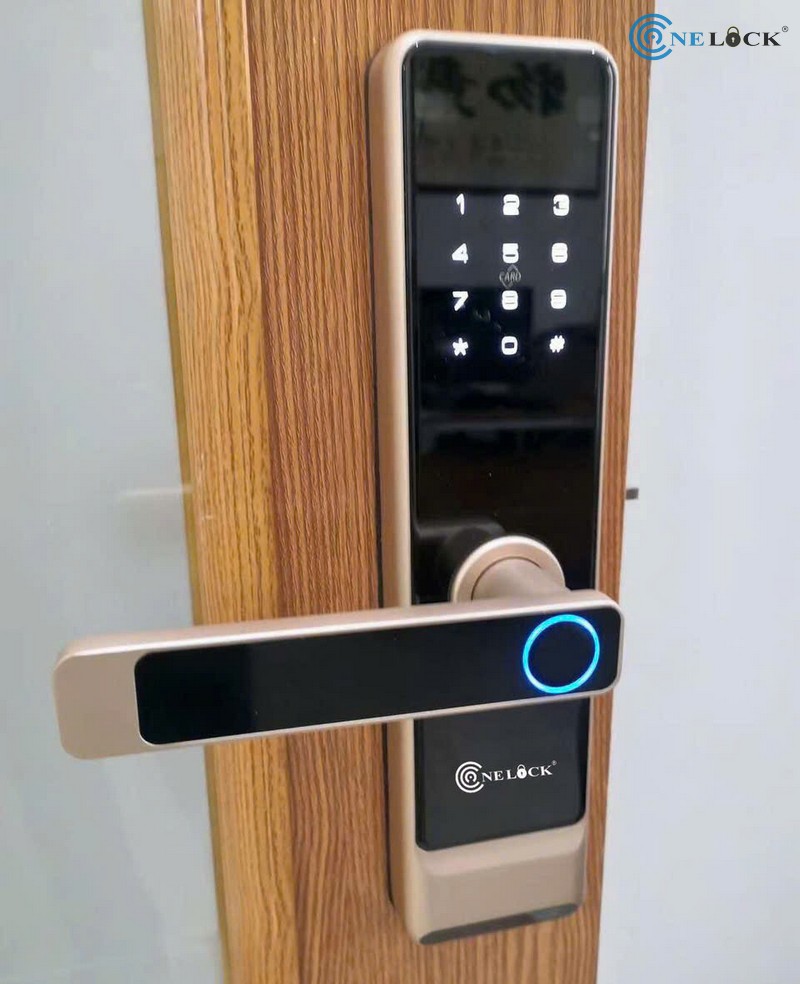 Khóa cửa vân tay giá rẻ tại TP Vinh - Lắp cho cửa gỗ