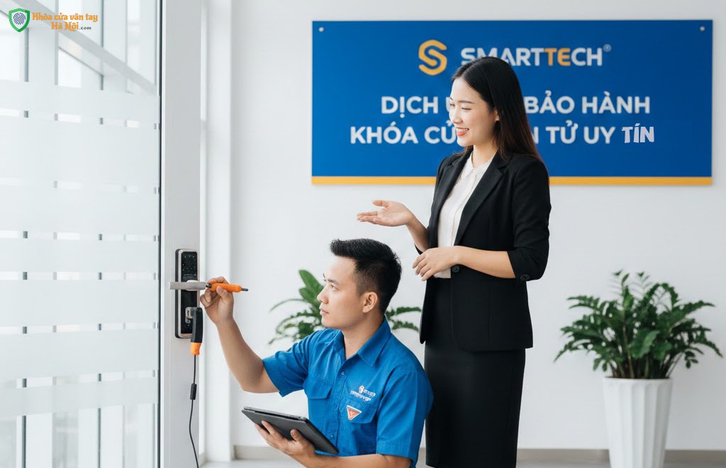 Quy trình sửa khóa cửa vân tay Hà Nội